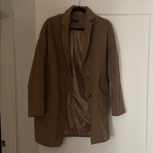 Topshop Camel Wool-Blend Coat